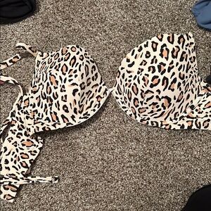 Shade & Shore Animal Print Bikini Top